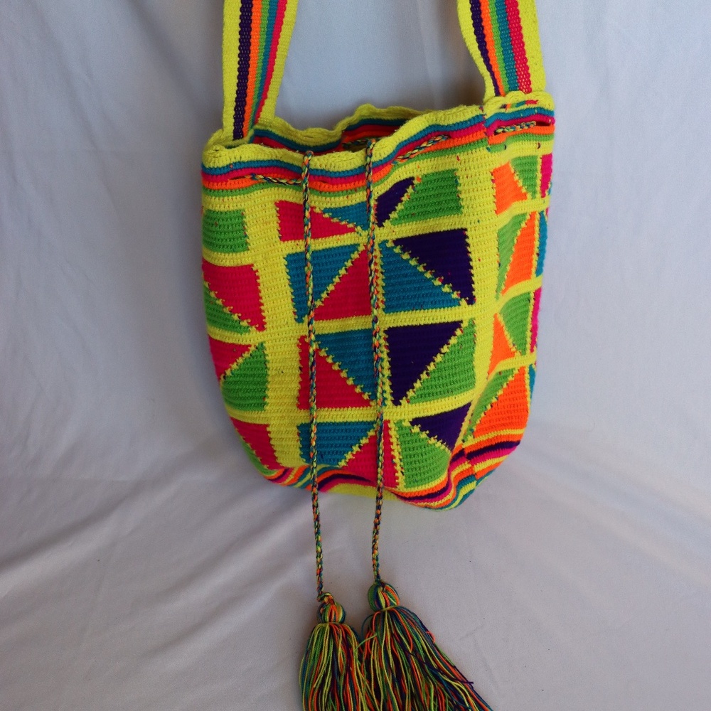 Colorful Knit Side Bag
